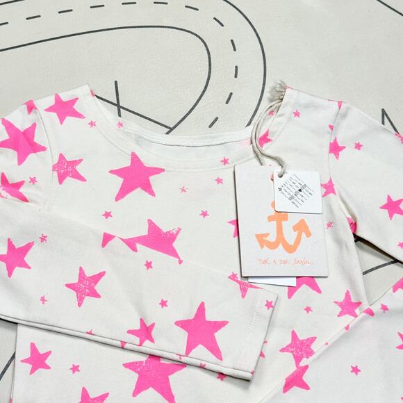 Noe & Zoe Neon Pink Stars Leotard - Picture 5 of 7